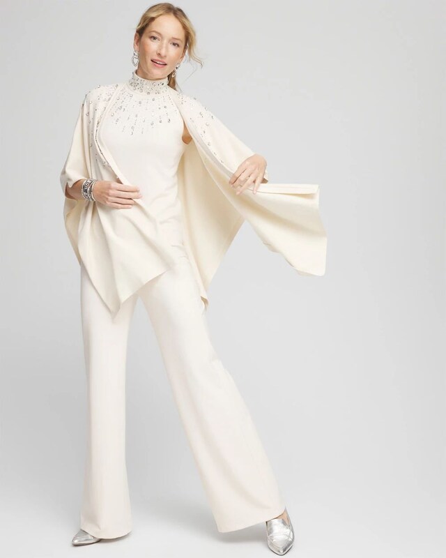 Embellished Mock Neck Sweater Tank - image 2